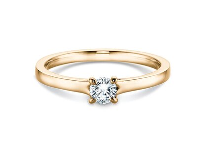 Anello di Fidanzamento Modern in 9K oro giallo con diamante 0,25ct H/SI