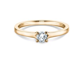 Anello di Fidanzamento Modern in 9K oro giallo con diamante 0,25ct H/SI