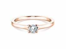 Anello di Fidanzamento Modern in 14K oro rosa con diamante 0,25ct G/SI