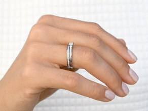Anello di Fidanzamento Princess in 14K oro bianco con diamante 0,25ct G/SI