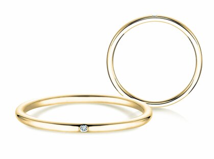 Anello di Fidanzamento Promise Petite in 14K oro giallo con diamante 0,005ct G/SI