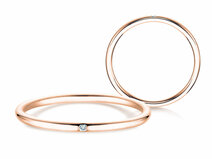 Anello di Fidanzamento Promise Petite in 18K oro rosa con diamante 0,005ct G/SI