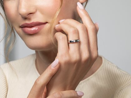 Anello di Fidanzamento Promise in argento 925/- con diamante 0,10ct D/IF