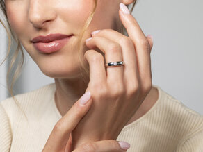 Anello di Fidanzamento Promise in argento 925/- con diamante 0,10ct D/IF