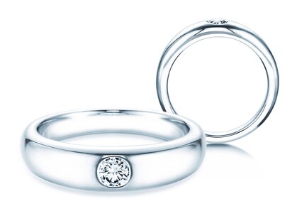 Anello di Fidanzamento Promise in 14K oro bianco con diamante 0,25ct G/SI