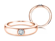 Anello di Fidanzamento Promise in 9K oro rosa con diamante 0,03ct G/SI