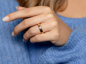 Anello di Fidanzamento Promise in 14K oro bianco con diamante 0,30ct G/IF