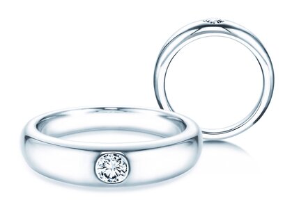Anello di Fidanzamento Promise in platino 950/- con diamante 0,25ct G/VS