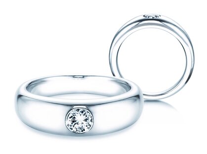 Anello di Fidanzamento Promise in 18K oro bianco con diamante 0,30ct G/SI