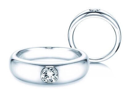 Anello di Fidanzamento Promise in platino 950/- con diamante 0,30ct G/SI