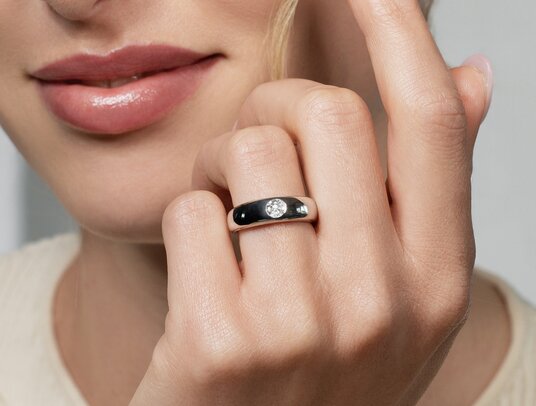 Anello di Fidanzamento Promise in 9K oro bianco con diamante 0,25ct