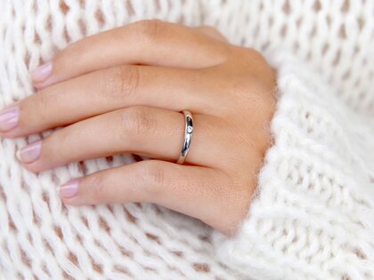 Anello di Fidanzamento Promise in argento 925/- con diamante 0,05ct H/SI