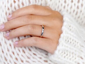 Anello di Fidanzamento Promise in argento 925/- con diamante 0,05ct H/SI