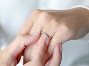 Anello di Fidanzamento Promise in argento 925/- con diamante 0,05ct H/SI