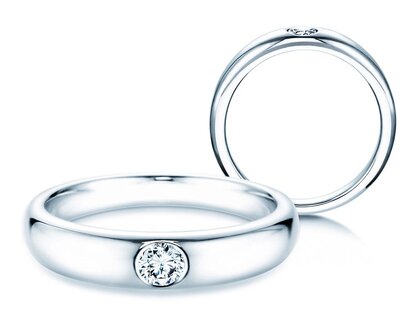 Anello di Fidanzamento Promise in argento 925/- con diamante 0,15ct G/VS