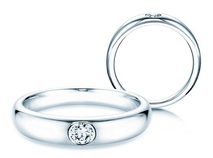 Anello di Fidanzamento Promise in platino 950/- con diamante 0,15ct G/SI