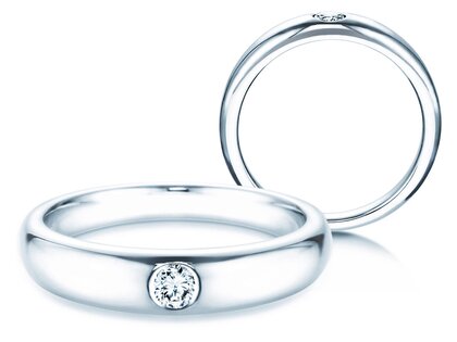 Anello di Fidanzamento Promise in argento 925/- con diamante 0,10ct D/IF