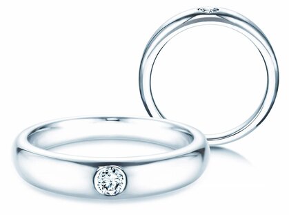 Anello di Fidanzamento Promise in 14K oro bianco con diamante 0,10ct G/SI