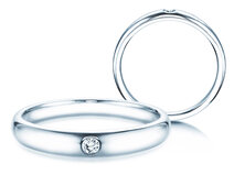 Anello di Fidanzamento Promise in argento 925/- con diamante 0,03ct G/SI