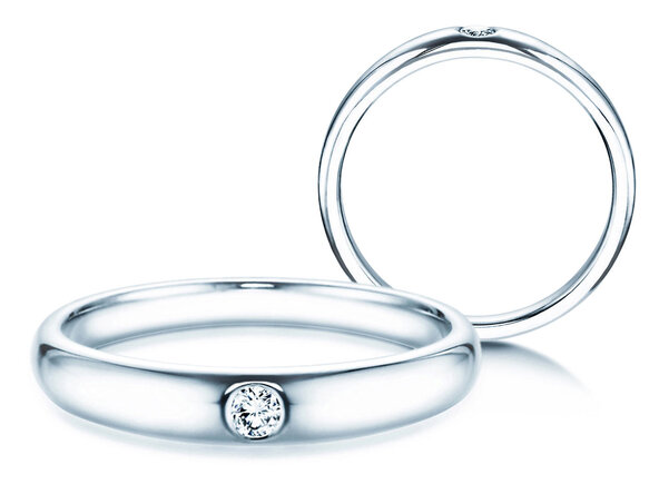 Anello di Fidanzamento Promise in argento 925/- con diamante 0,05ct H/SI