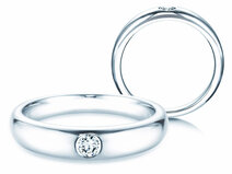 Anello di Fidanzamento Promise in argento 925/- con diamante 0,10ct G/SI