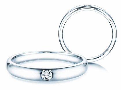 Anello di Fidanzamento Promise in argento 925/- con diamante 0,05ct G/SI