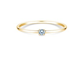 Anello di Fidanzamento Pure in 9K oro giallo con diamante 0,04ct G/SI