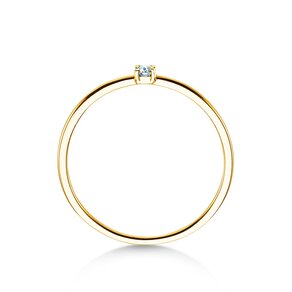Anello di Fidanzamento Pure in 9K oro giallo con diamante 0,04ct G/SI