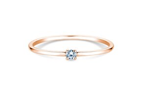 Anello di Fidanzamento Pure in 9K oro rosa con diamante 0,04ct G/SI