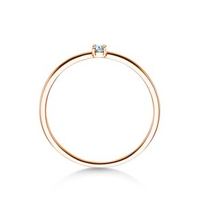 Anello di Fidanzamento Pure in 9K oro rosa con diamante 0,04ct G/SI