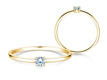 Anello di Fidanzamento Pure in 18K oro giallo con diamante 0,08ct G/SI