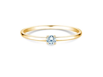 Anello di Fidanzamento Pure in 14K oro giallo con diamante 0,08ct G/SI