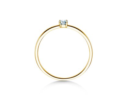 Anello di Fidanzamento Pure in 14K oro giallo con diamante 0,08ct G/SI