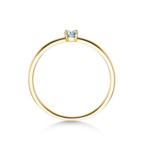 Anello di Fidanzamento Pure in 14K oro giallo con diamante 0,08ct G/SI
