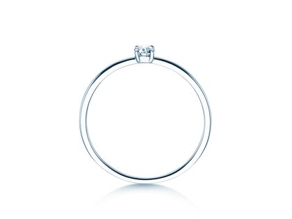 Anello di Fidanzamento Pure in 14K oro bianco con diamante 0,08ct G/SI