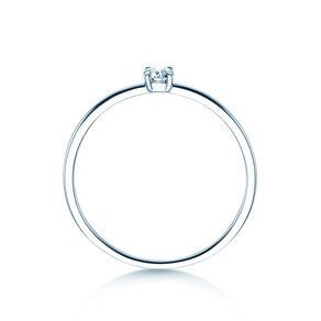 Anello di Fidanzamento Pure in 14K oro bianco con diamante 0,08ct G/SI
