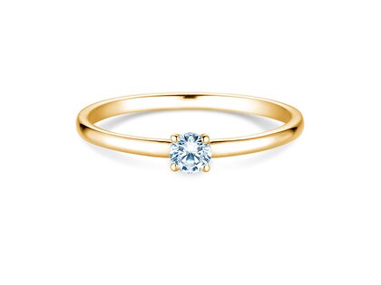 Anello di Fidanzamento Pure in 14K oro giallo con diamante 0,13ct G/SI
