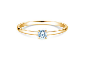 Anello di Fidanzamento Pure in 14K oro giallo con diamante 0,13ct G/SI