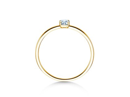 Anello di Fidanzamento Pure in 14K oro giallo con diamante 0,13ct G/SI
