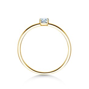 Anello di Fidanzamento Pure in 14K oro giallo con diamante 0,13ct G/SI