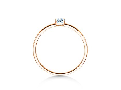 Anello di Fidanzamento Pure in 14K oro rosa con diamante 0,13ct G/SI