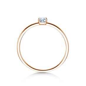 Anello di Fidanzamento Pure in 14K oro rosa con diamante 0,13ct G/SI