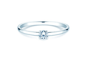Anello di Fidanzamento Pure in 14K oro bianco con diamante 0,13ct G/SI