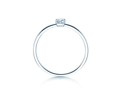 Anello di Fidanzamento Pure in 14K oro bianco con diamante 0,13ct G/SI