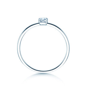 Anello di Fidanzamento Pure in 14K oro bianco con diamante 0,13ct G/SI