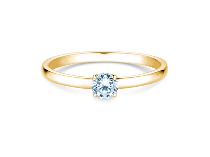 Anello di Fidanzamento Pure in 9K oro giallo con diamante 0,23ct G/SI