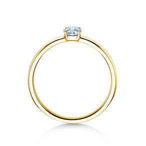 Anello di Fidanzamento Pure in 9K oro giallo con diamante 0,23ct G/SI
