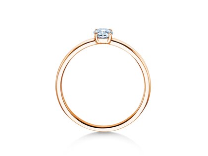 Anello di Fidanzamento Pure in 9K oro rosa con diamante 0,23ct G/SI
