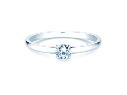 Anello di Fidanzamento Pure in 9K oro bianco con diamante 0,23ct H/SI