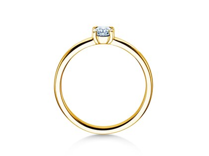 Anello di Fidanzamento Pure in 14K oro giallo con diamante 0,30ct G/SI